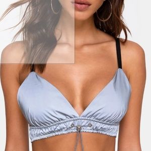 Mera Top in Reflective Silver by Motel